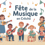 activite fete de la musique creche illustration enfants instruments éducateurs