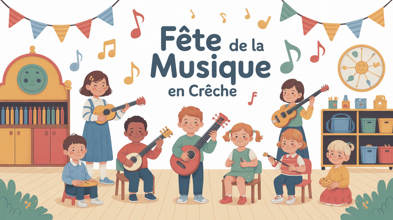 activite fete de la musique creche illustration enfants instruments éducateurs