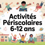 activités périscolaires 6-12 ans illustration groupe enfants