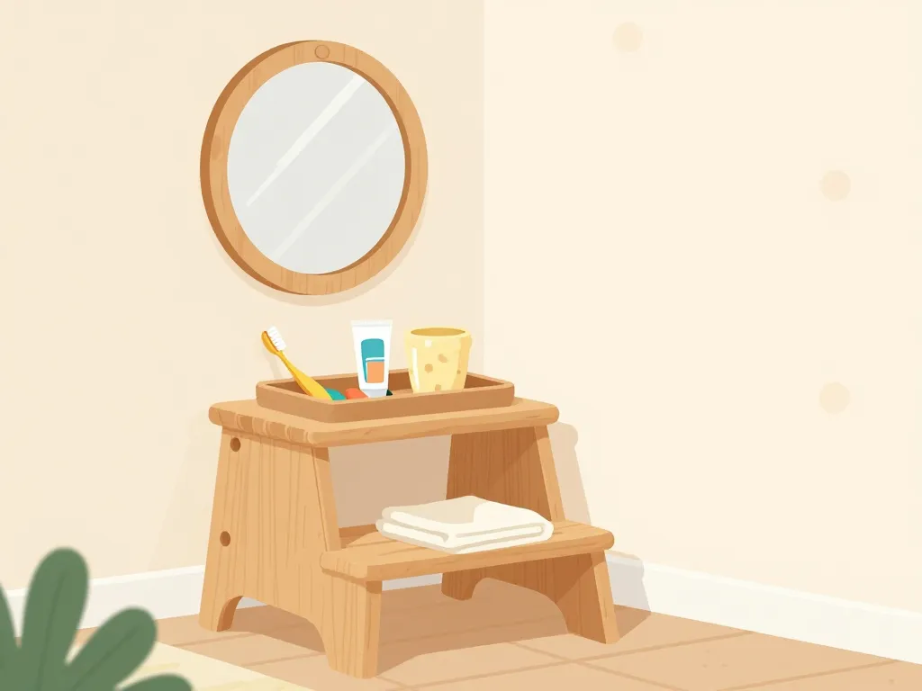 apprendre à se brosser les dents montessori salle de bain adaptée