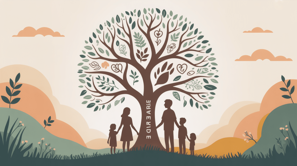 arbre de naissance symbole famille racines branches