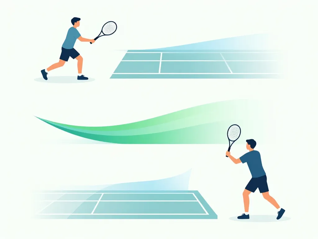 Diagramme gestes taper moyen tennis