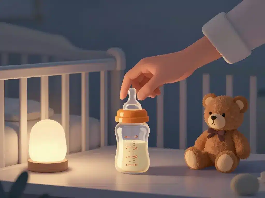 bébé s'endort au biberon et réclame 1h après dans un environnement apaisant