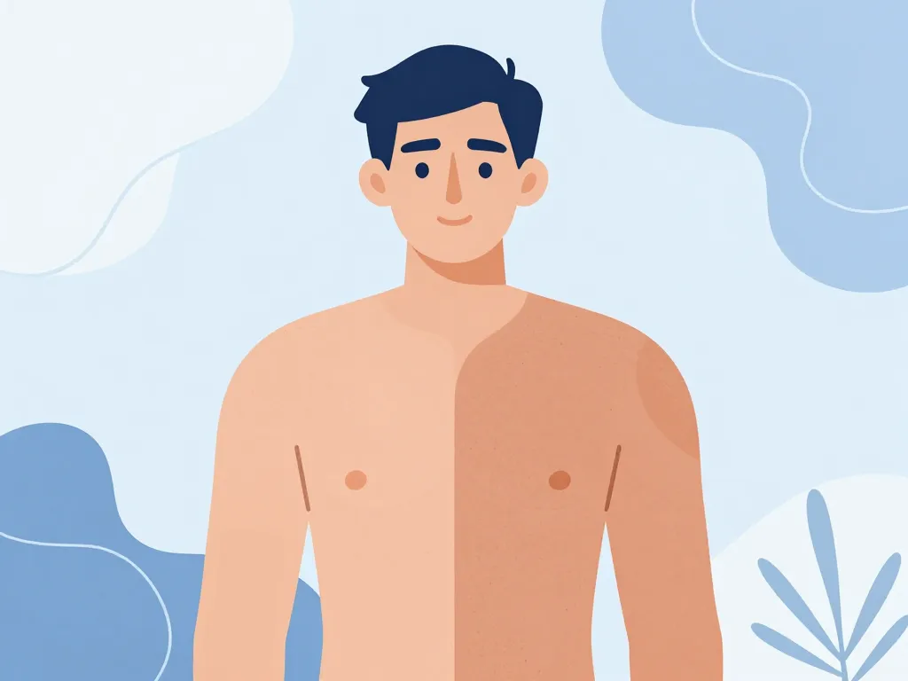 zones spécifiques peau body homme illustration