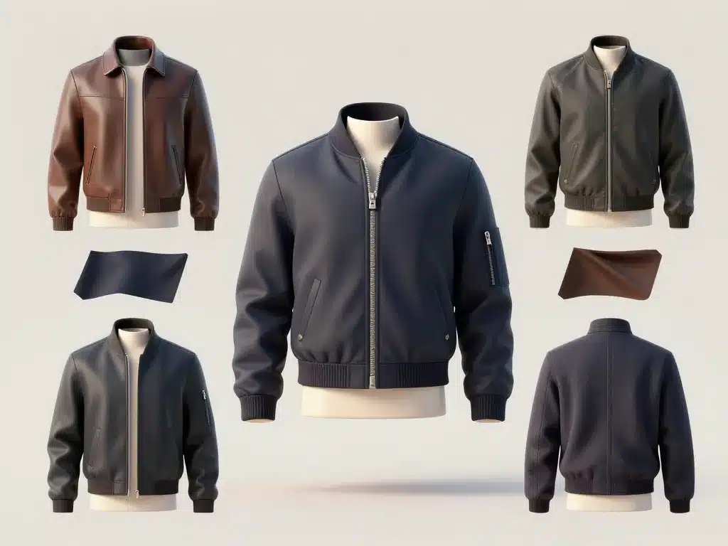 diagramme concept bombardier homme coupes et matières