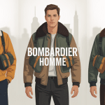 illustration vestes bombardier homme modernes urbaines