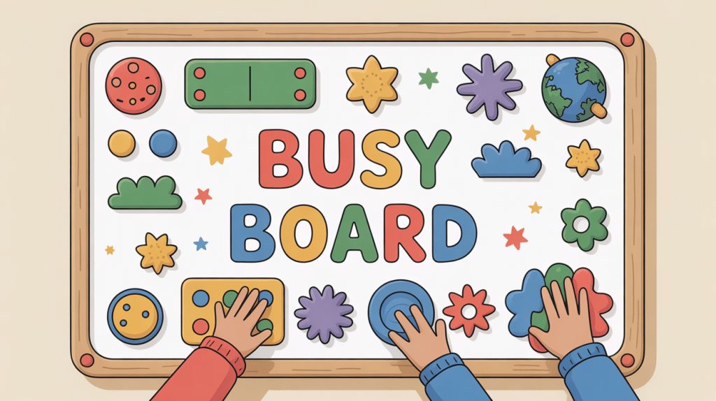 busy biard illustration éducative