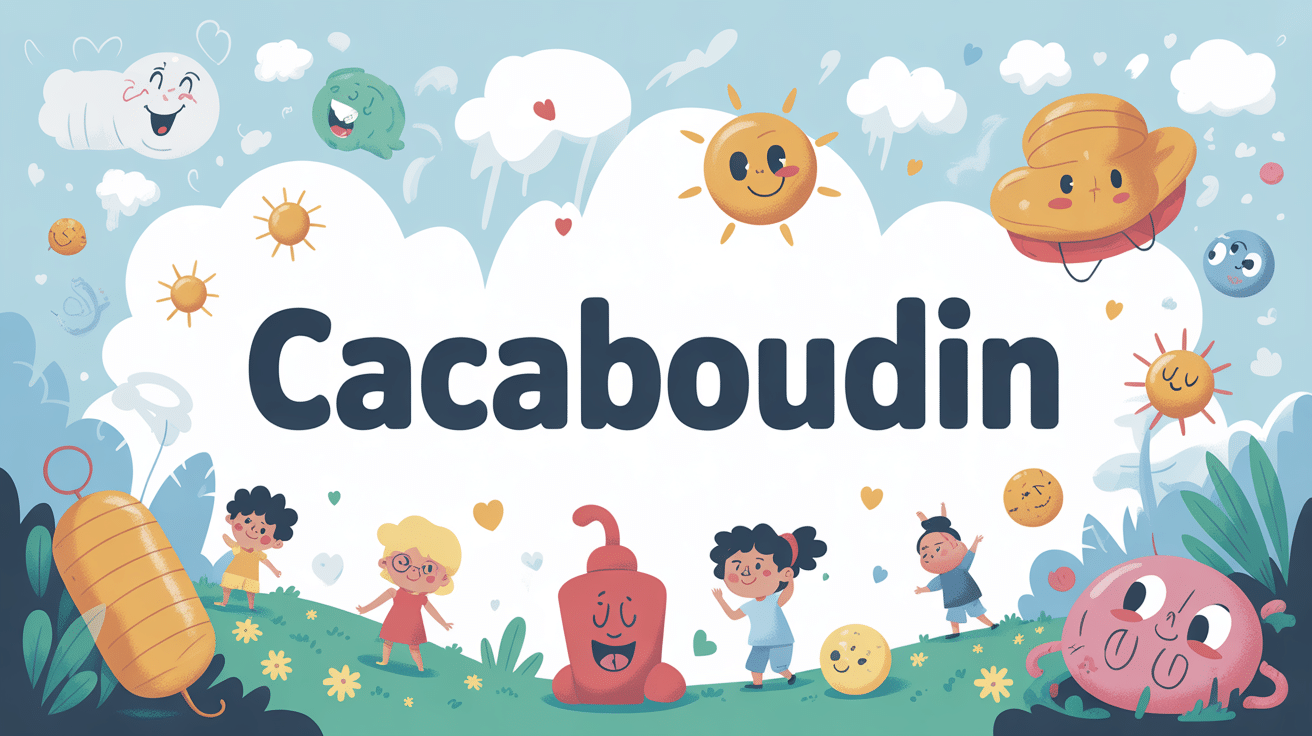 illustration enfantine et humoristique du mot cacaboudin