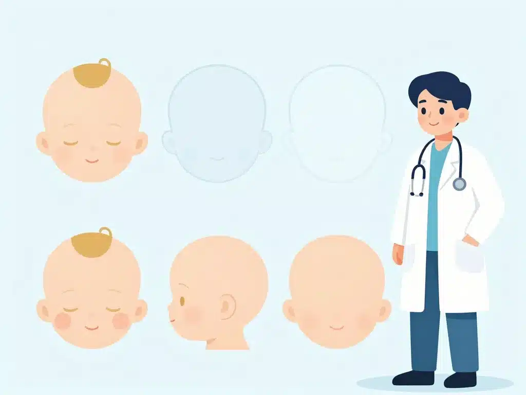 Casque plagiocéphalie avant après évolution étapes crâne bébé