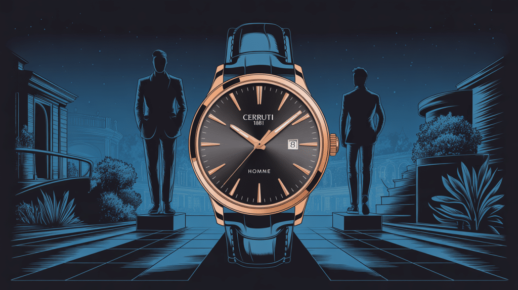 cerruti montre 1881 homme illustration univers raffiné