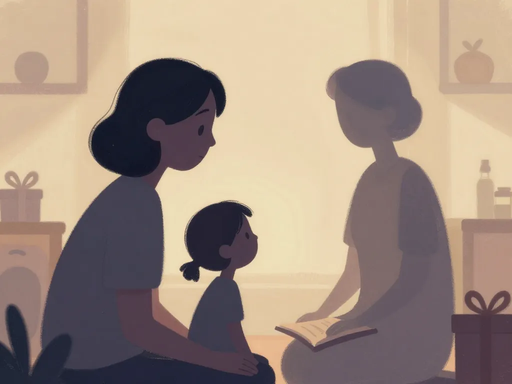 illustration clarifier annoncer la marraine parent enfant marraine symbole