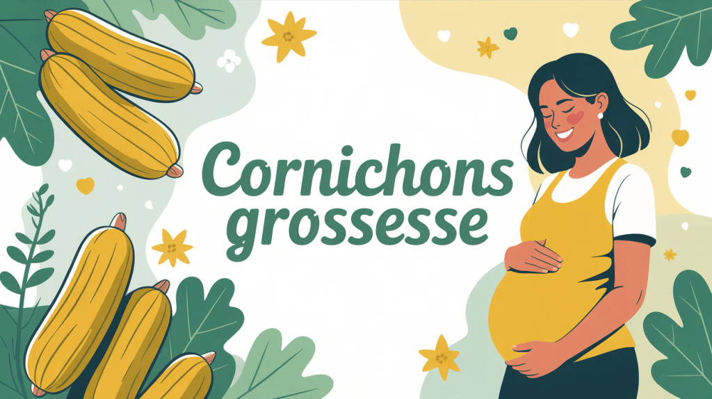 femme enceinte entourée de cornichons illustration moderne cornichon enceinte