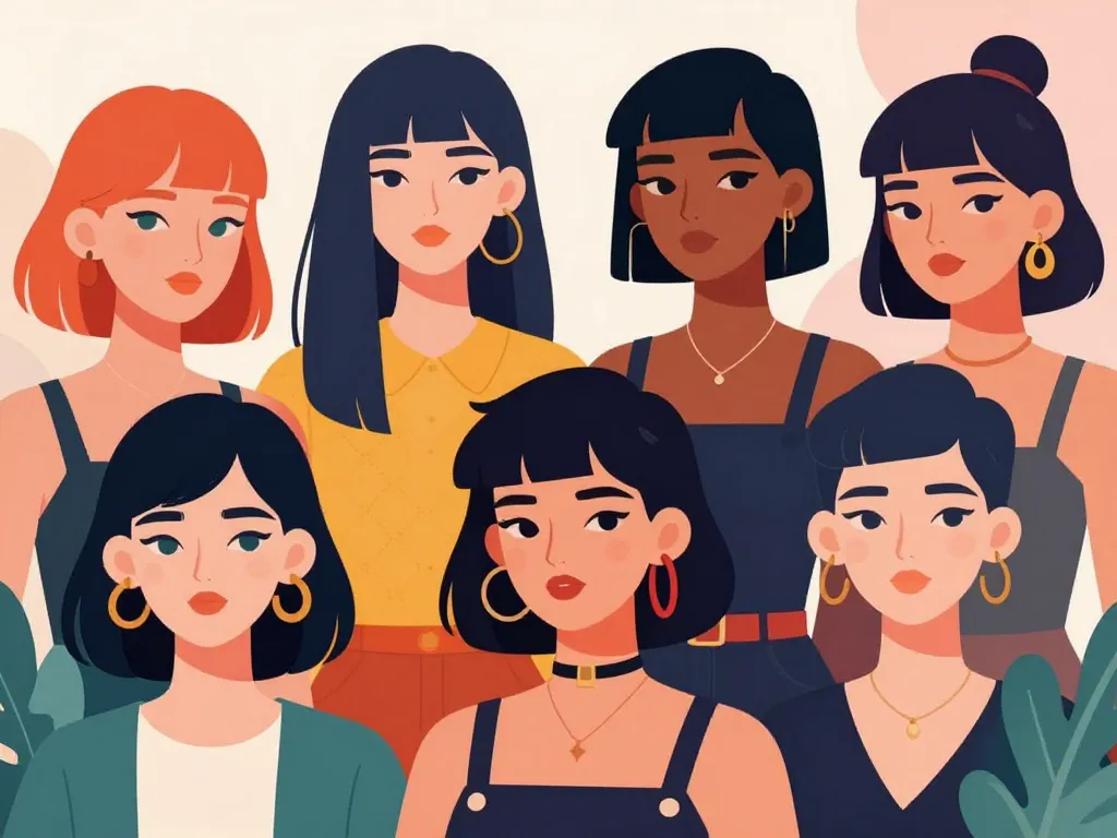 groupe femmes coupe rock femme moderne