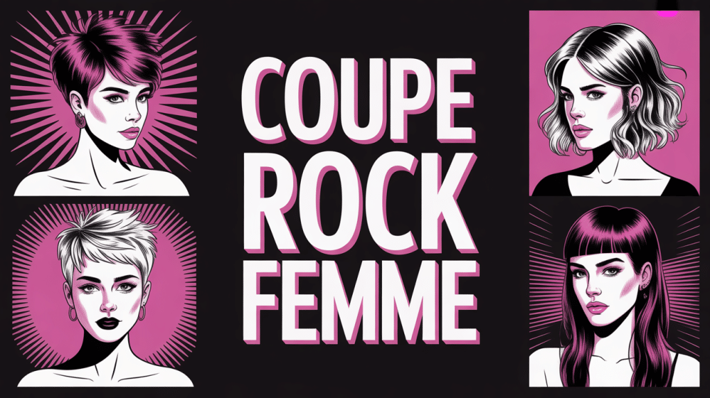 illustration coupe rock femme stylisée