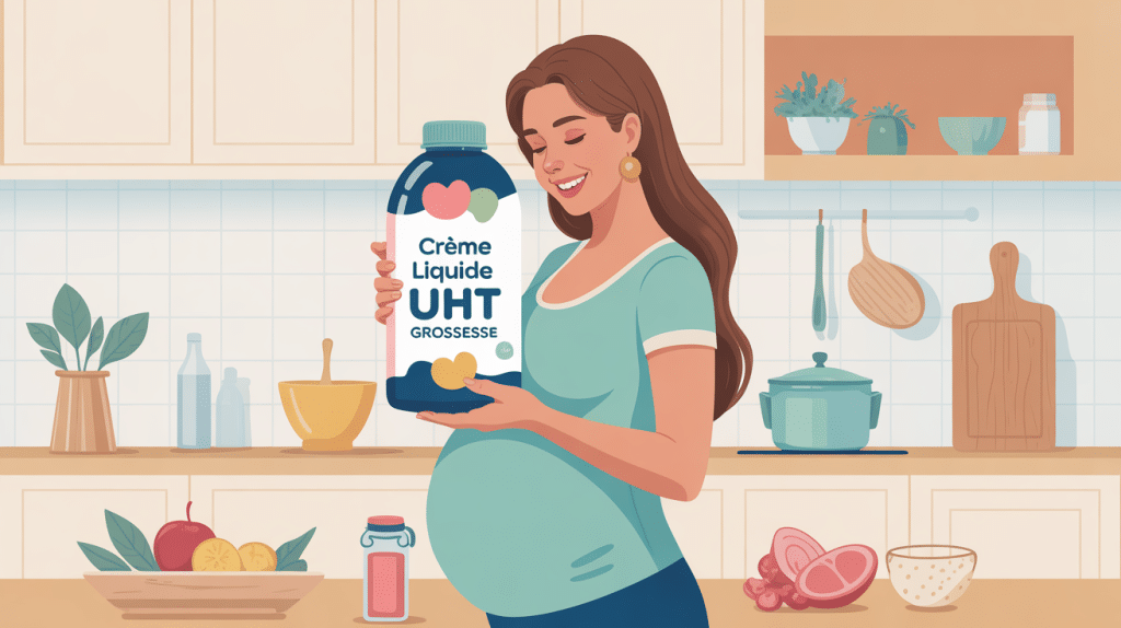 crème liquide stérilisée uht enceinte femme brique cuisine