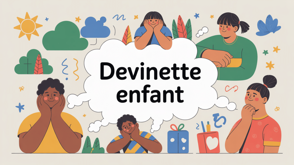 illustration colorée devinette enfant
