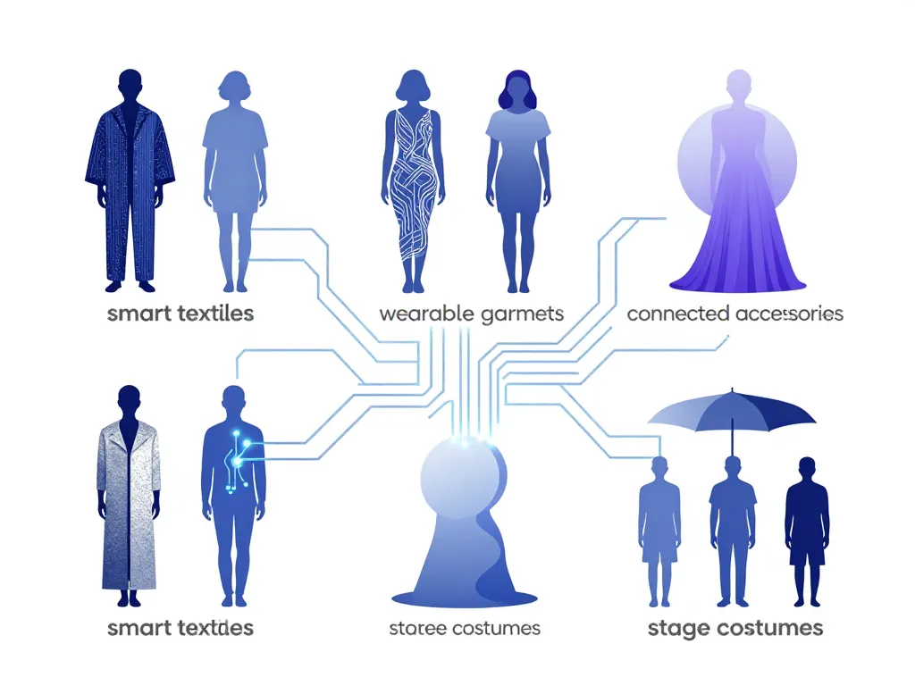 diagramme electronic fashion smart textiles wearables accessoires