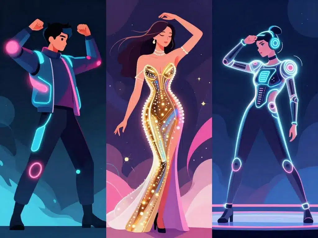 scène electronic fashion sport luxe costume scène