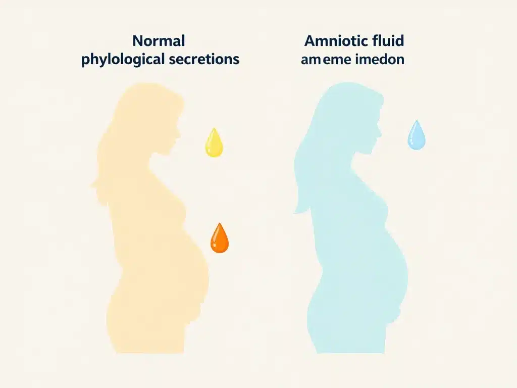 schéma différencier liquides fissure poche des eaux test papier toilette