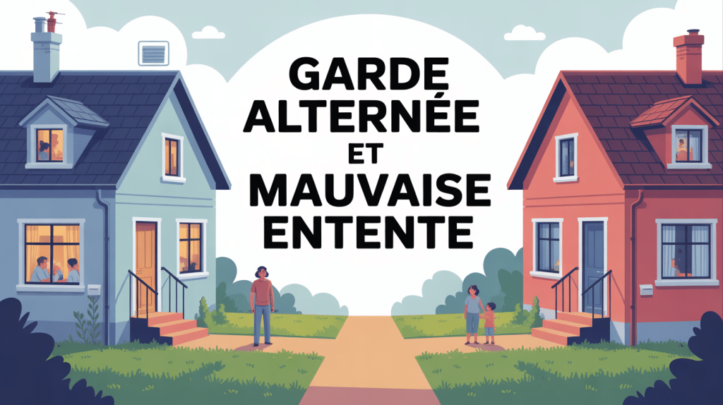 illustration garde alternée mauvaise entente entre parents