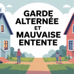 illustration garde alternée mauvaise entente entre parents