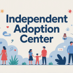 independent adoption center illustration familles et bureau d’accompagnement