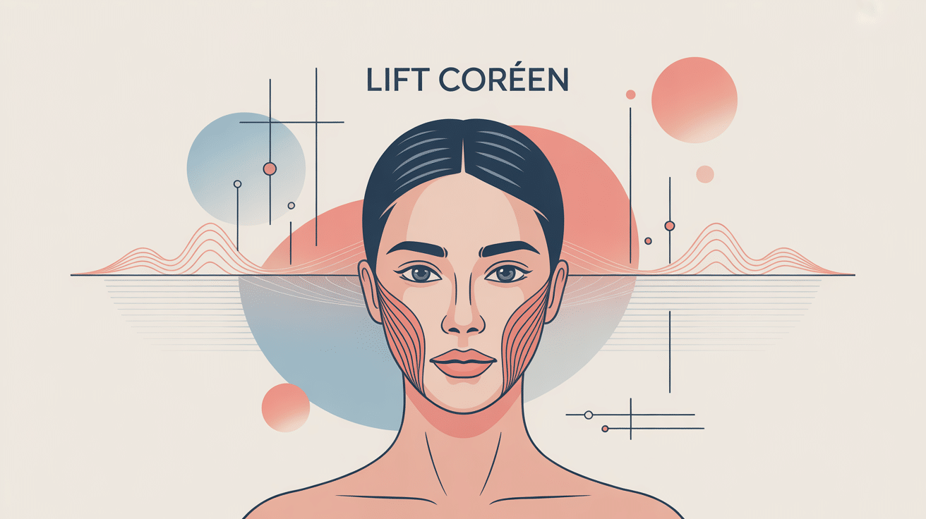 lift coréen avis illustration vectorielle rajeunissement facial non chirurgical