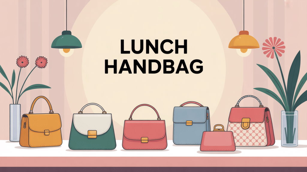 Lunch handbag stylés sur une table