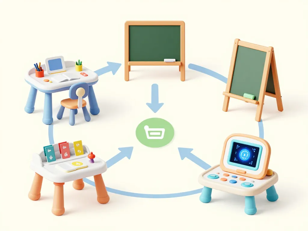 magi bureau interactif 5 en 1 concept diagramme modes de jeu