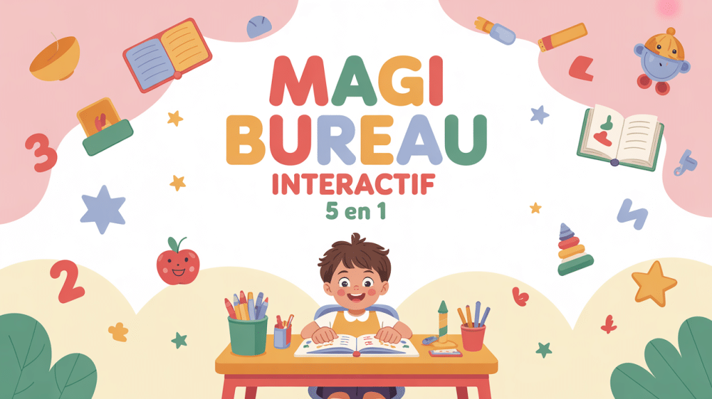 magi bureau interactif 5 en 1 enfant ludique ambiance joyeuse