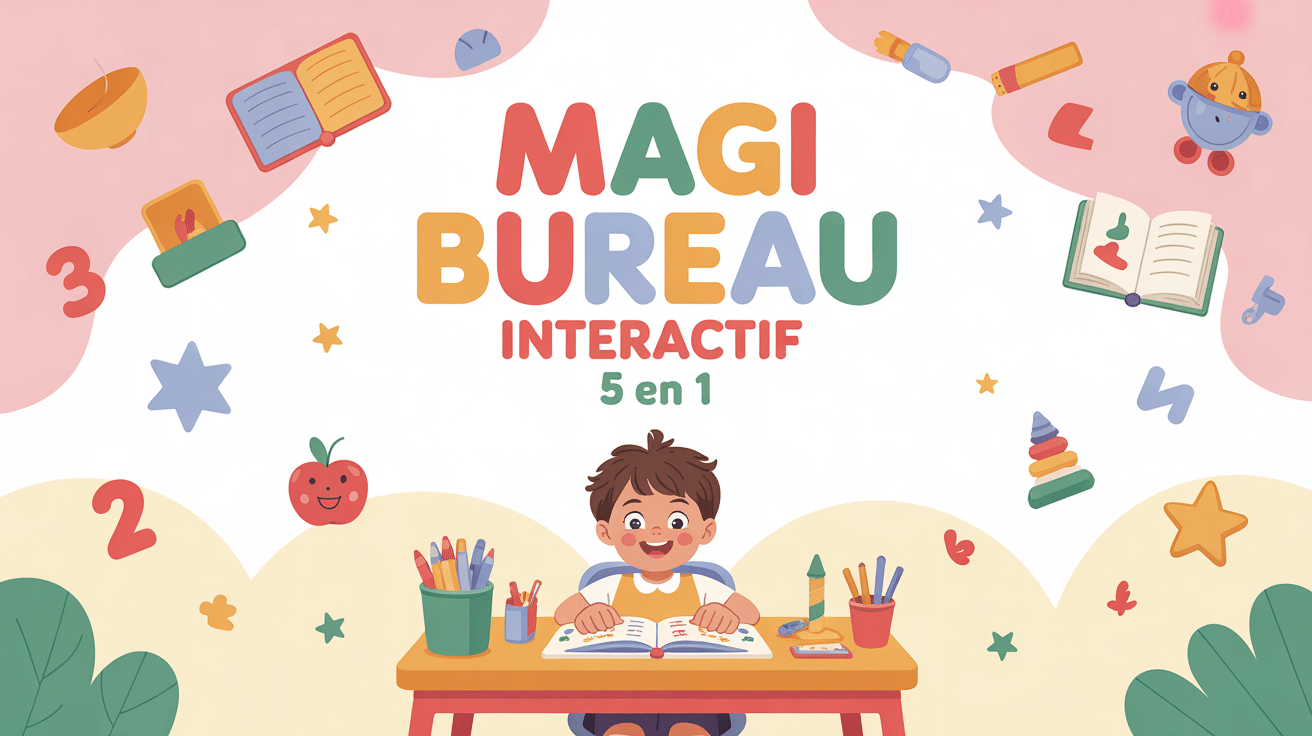 magi bureau interactif 5 en 1 enfant ludique ambiance joyeuse