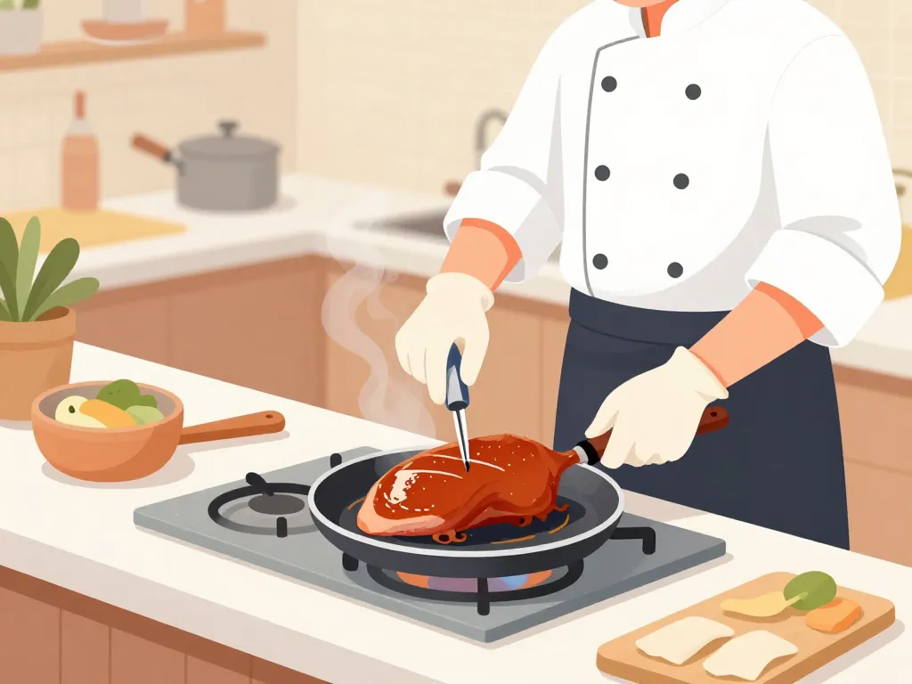 magret de canard enceinte chef cuisson hygiénique