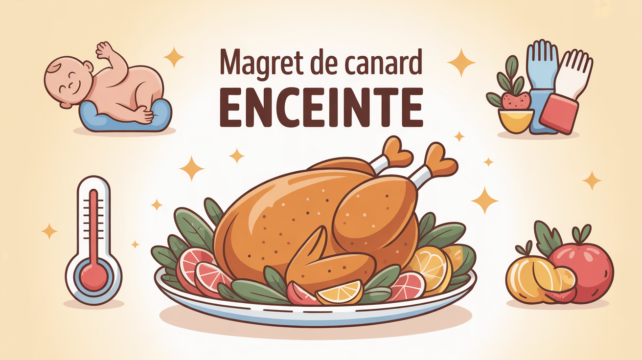 magret de canard enceinte assiette bien cuit sécurité