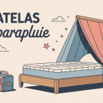 illustration matelas lit parapluie confortable et sécurisé