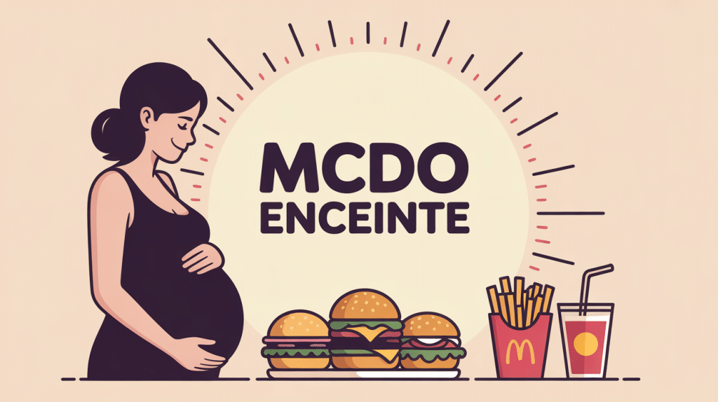 mcdo enceinte femme enceinte avec burger et frites