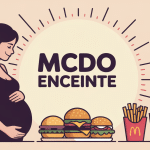 mcdo enceinte femme enceinte avec burger et frites