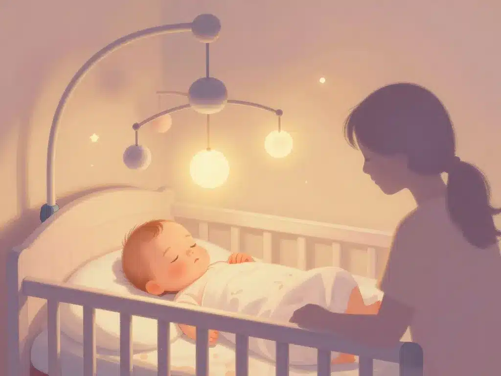 mobile bébé pour éveil sensoriel et sommeil illustré
