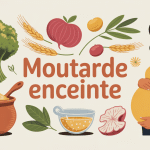 image centrale moutarde enceinte pot femme stylisée