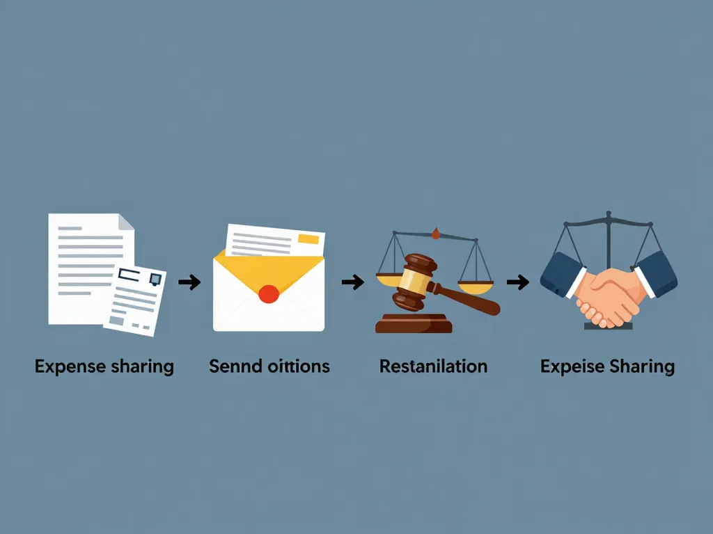 démarches non respect du partage des frais après décision du jaf