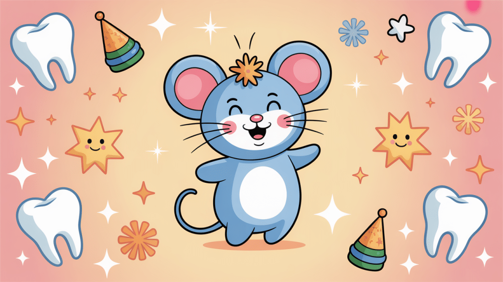 petit mot de la petite souris à imprimer image colorée magique