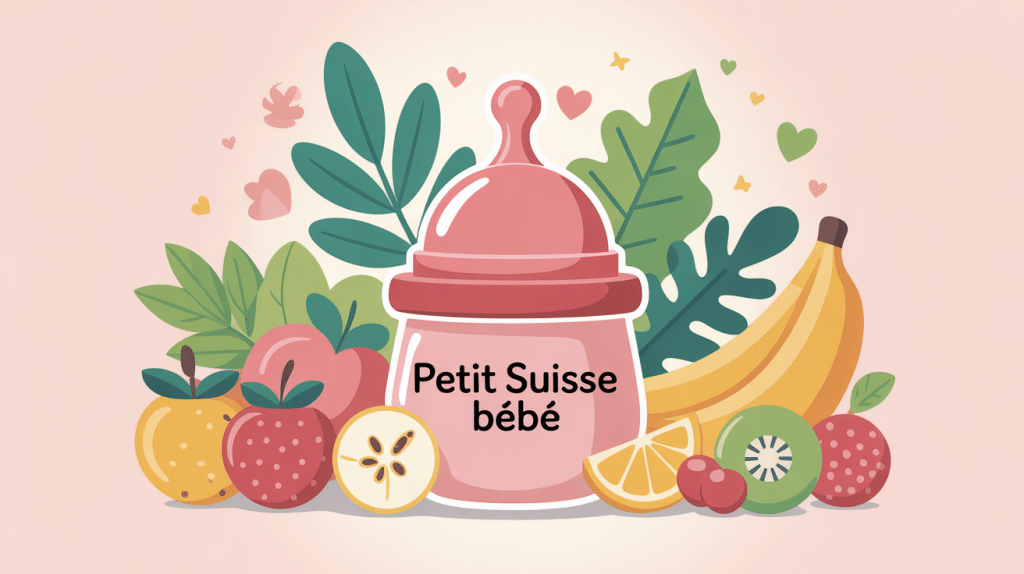 illustration petit suisse bébé alimentation sécurisée