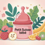 illustration petit suisse bébé alimentation sécurisée