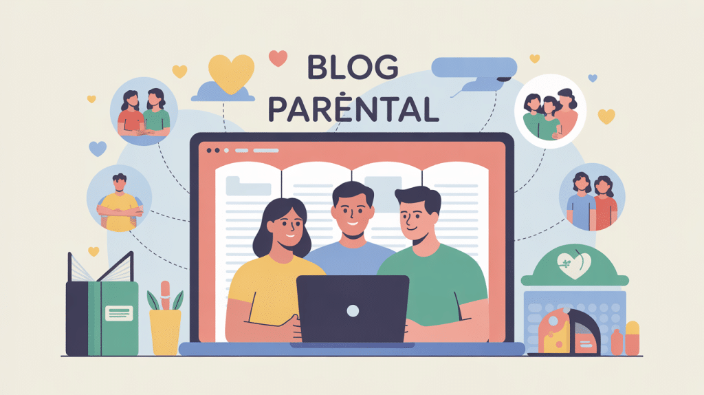 illustration blog parental famille partage écran