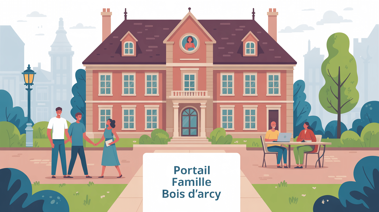 portail famille bois d arcy illustration famille ordinateur mairie