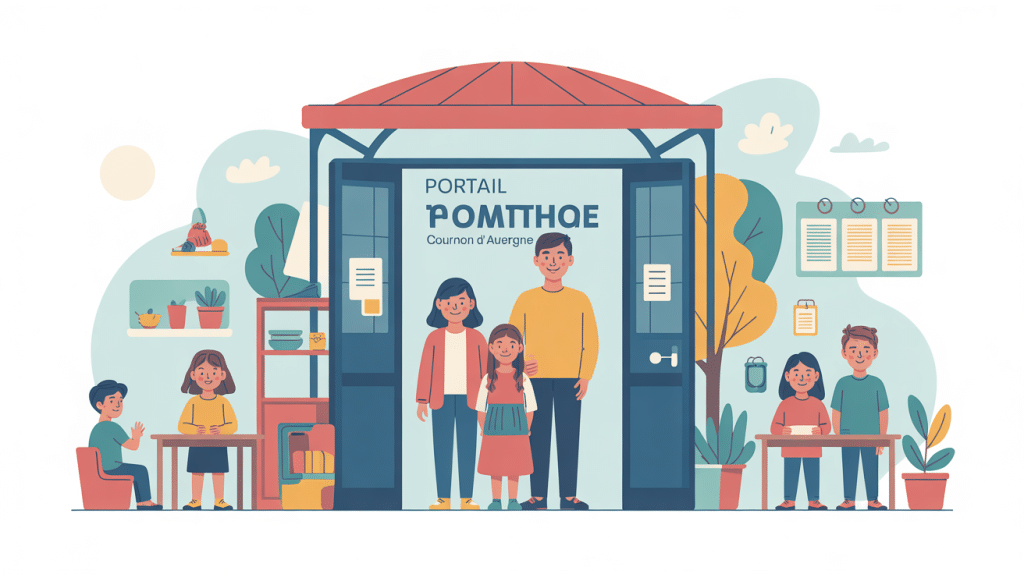 Portail famille cournon famille devant portail numérique