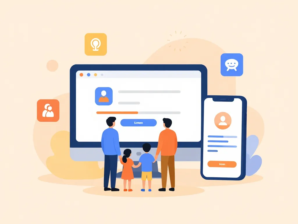 famille accedant au portail famille etampes