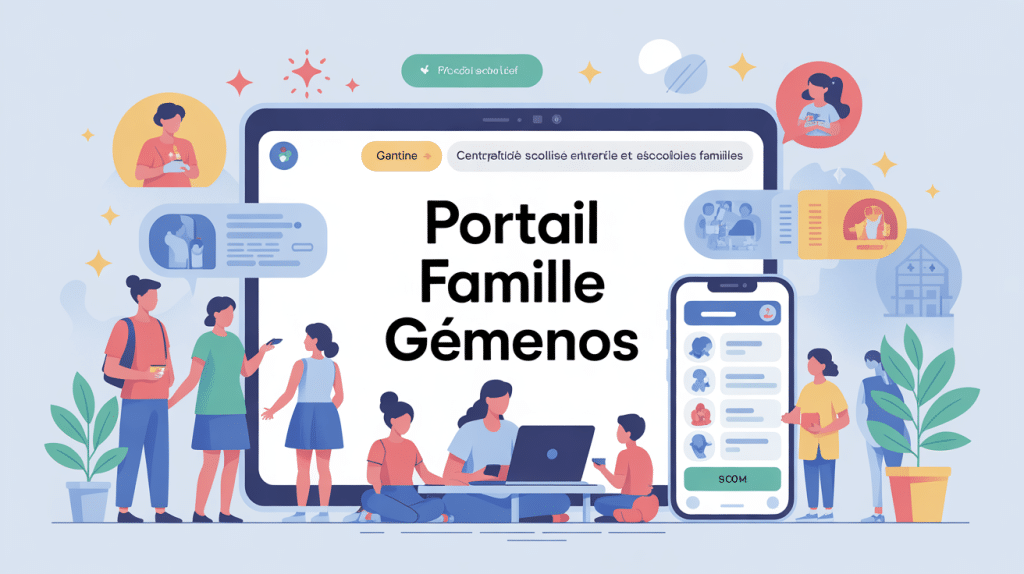 portail famille gemenos illustration centrale familles devant ordinateur