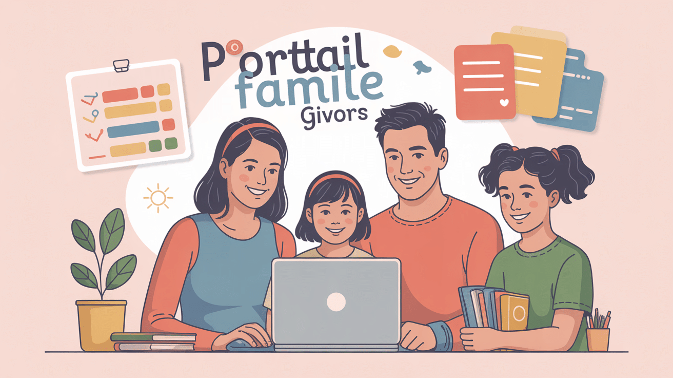 portail famille givors illustration famille ordinateur cantine
