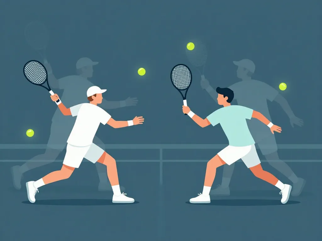 Rallye placement timing taper moyen tennis