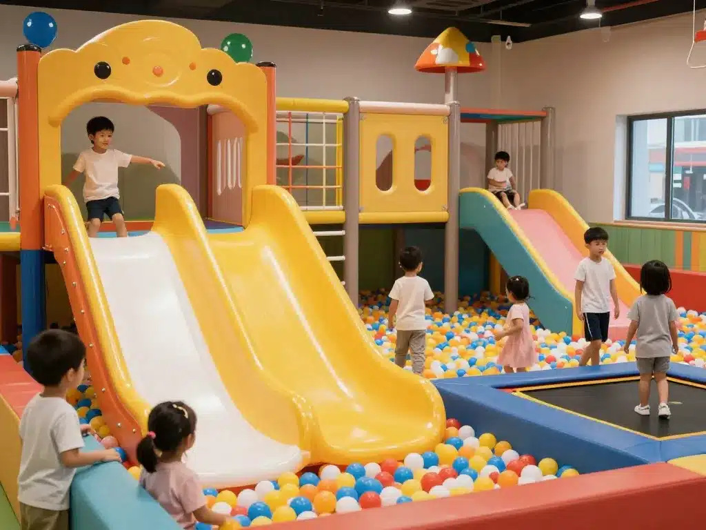 Enfants jouant chez Royal Kids toboggan piscine à balles